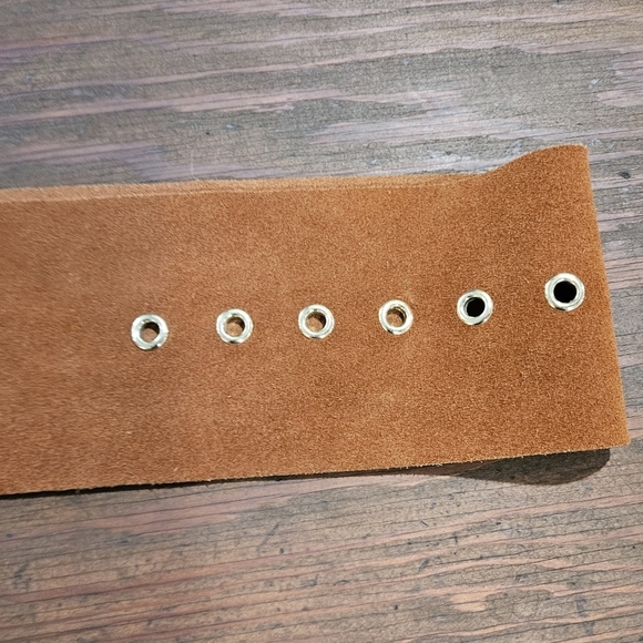 LOVESTRENGTH Austen Tan Suede Waist Belt In Genuine Leather. Size M/L main image 8